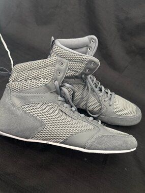 Iron Tanks Titan III High Top Weightlifting Gym Shoes Men's US 11 Grey Mesh